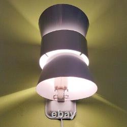 008c Vintage Ceiling Light Lamp Fixture shade mid-century mcm sconces pair