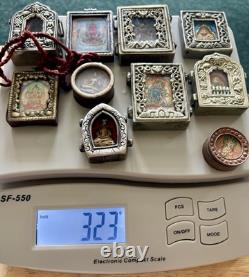 10 Lot Exquisite Tibetan Vintage Old Buddhist Gau Boxes Silver & Other Metals