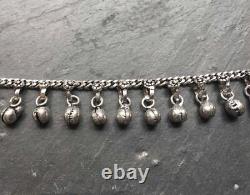 10 Pairs Lot Ankle bells Belly dance jewelry Vintage Silver Plated Tribal Anklet