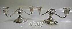 1930/50's El-Sil-Co. Weighted Sterling Silver Pair Of candelabra -Candle Holders