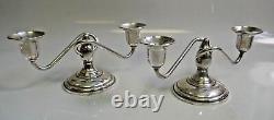 1930/50's El-Sil-Co. Weighted Sterling Silver Pair Of candelabra -Candle Holders