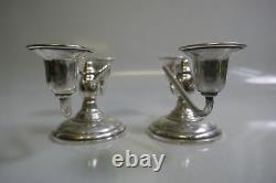 1930/50's El-Sil-Co. Weighted Sterling Silver Pair Of candelabra -Candle Holders