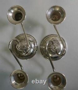 1930/50's El-Sil-Co. Weighted Sterling Silver Pair Of candelabra -Candle Holders