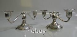 1930/50's El-Sil-Co. Weighted Sterling Silver Pair Of candelabra -Candle Holders