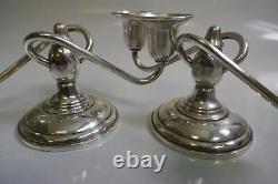 1930/50's El-Sil-Co. Weighted Sterling Silver Pair Of candelabra -Candle Holders