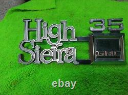 1973 80 Chevy Truck High Sierra 35 Emblems Badges Trim Vintage Original