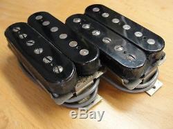 1990 Paul Reed Smith HFS and Vintage Bass Pickups Silver Baseplates Set Pair EXC