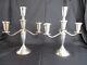 2 Crown Sterling Silver 4 Pcs. Convertible Candelabras Hold 3 Candles Ea. 11