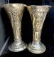 2 Pair Old Victorian Antique/vintage Silver Plated Flower Vases Urns Cups Ornate