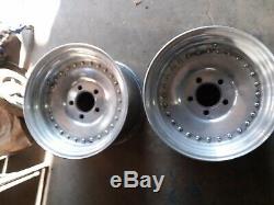 (2) Vintage Centerline Wheels Pair Rims 15x10.5, 7 bs, 4.75 bp gm nova 5x4 3/4