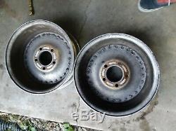 (2) Vintage Centerline Wheels Pair Rims 15x5.5, 3 3/8bs, 5 bp gm 5x5