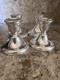 2 Vintage Pair Of Watson Co. Sterling Silver Weighted Candleholders
