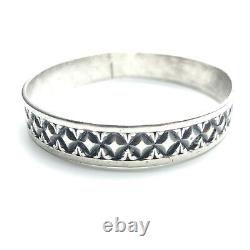 2 Vintage Sterling Silver Bangle Bracelets, Handmade Sterling OCHS Jewelry