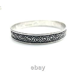 2 Vintage Sterling Silver Bangle Bracelets, Handmade Sterling OCHS Jewelry