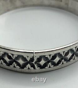 2 Vintage Sterling Silver Bangle Bracelets, Handmade Sterling OCHS Jewelry