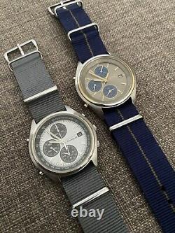 2x Vintage Seiko 7T32-7C60 and 7C69 PANDA Chronograph Watches (PAIR)