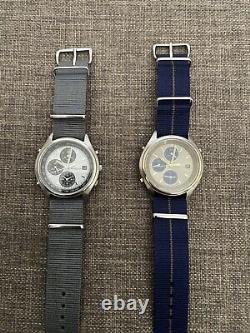 2x Vintage Seiko 7T32-7C60 and 7C69 PANDA Chronograph Watches (PAIR)