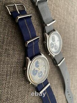 2x Vintage Seiko 7T32-7C60 and 7C69 PANDA Chronograph Watches (PAIR)