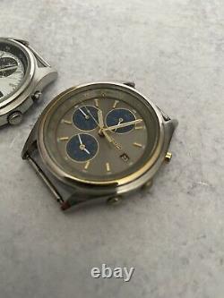 2x Vintage Seiko 7T32-7C60 and 7C69 PANDA Chronograph Watches (PAIR)