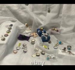 33 PCs Sterling 925 MODERN VINTAGE STYLE JEWELRY NECKLACE, EARRINGS, RINGS