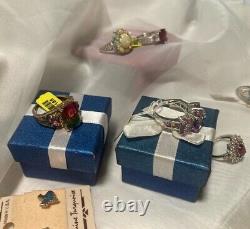 33 PCs Sterling 925 MODERN VINTAGE STYLE JEWELRY NECKLACE, EARRINGS, RINGS