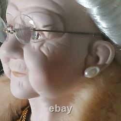 3 Ft Goldenvale Collection Porcelain Dolls Old Couple Rebbeca and Tony Vintage