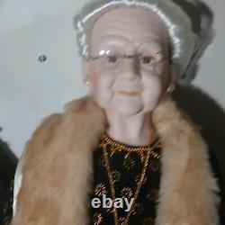 3 Ft Goldenvale Collection Porcelain Dolls Old Couple Rebbeca and Tony Vintage