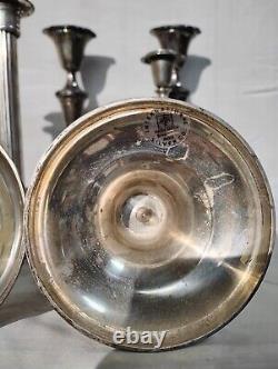 4pair Vintage Silver Candle Holders. TALL