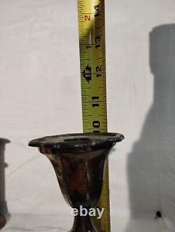 4pair Vintage Silver Candle Holders. TALL