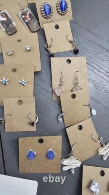 50 pairs Lot Of Vintage Silver Earrings