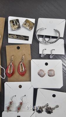 50 pairs Lot Of Vintage Silver Earrings