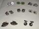 8 Pair Vintage Mcm Sterling Silver Cufflinks 100g All Signed Siam, Cats Eye, &