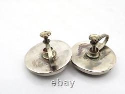 8 Pairs Of Taxco Mexican Ladies Ornate Vintage 925 Sterling Silver Earrings