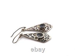 8 Pairs Of Taxco Mexican Ladies Ornate Vintage 925 Sterling Silver Earrings