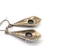 8 Pairs Of Taxco Mexican Ladies Ornate Vintage 925 Sterling Silver Earrings