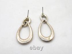 8 Pairs Of Taxco Mexican Ladies Ornate Vintage 925 Sterling Silver Earrings