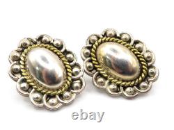 8 Pairs Of Taxco Mexican Ladies Ornate Vintage 925 Sterling Silver Earrings
