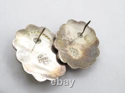8 Pairs Of Taxco Mexican Ladies Ornate Vintage 925 Sterling Silver Earrings