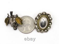 8 Pairs Of Taxco Mexican Ladies Ornate Vintage 925 Sterling Silver Earrings