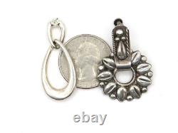 8 Pairs Of Taxco Mexican Ladies Ornate Vintage 925 Sterling Silver Earrings