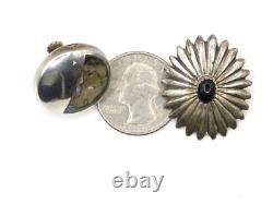 8 Pairs Of Taxco Mexican Ladies Ornate Vintage 925 Sterling Silver Earrings