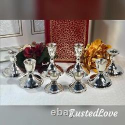 8 Sterling Candle holders Vintage Pairs Sterling Silver Candlesticks 4 pairs
