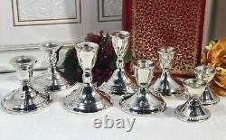 8 Sterling Candle holders Vintage Pairs Sterling Silver Candlesticks 4 pairs
