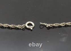 925 Sterling Silver Vintage Modernist Sculpted Couple Chain Necklace NE3466