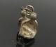 925 Sterling Silver Vintage Sculpted Sitting Couple Modernist Pendant- Pt14716