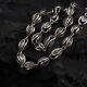 925 Sterling Silver Retro Hollow Jasmine Flower Melon Seed Couple's Necklace N13