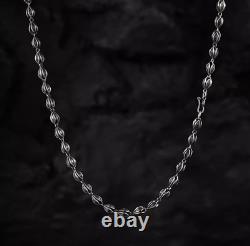925 sterling silver retro hollow jasmine Flower Melon seed couple's necklace N13
