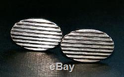 ALLAN ADLER STERLING Vintage 1960's Modernist Pair Of Cufflinks