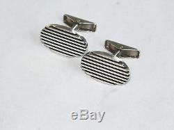 ALLAN ADLER STERLING Vintage 1960's Modernist Pair Of Cufflinks