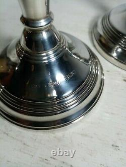 A Beautiful Pair Of Vintage, Hallmarked Silver Candlesticks